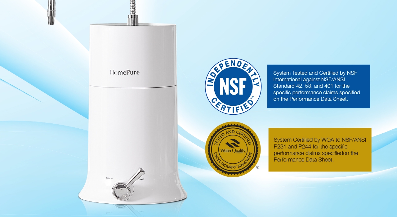 HomePure Nova Receives NSF and Water Quality Association Certification