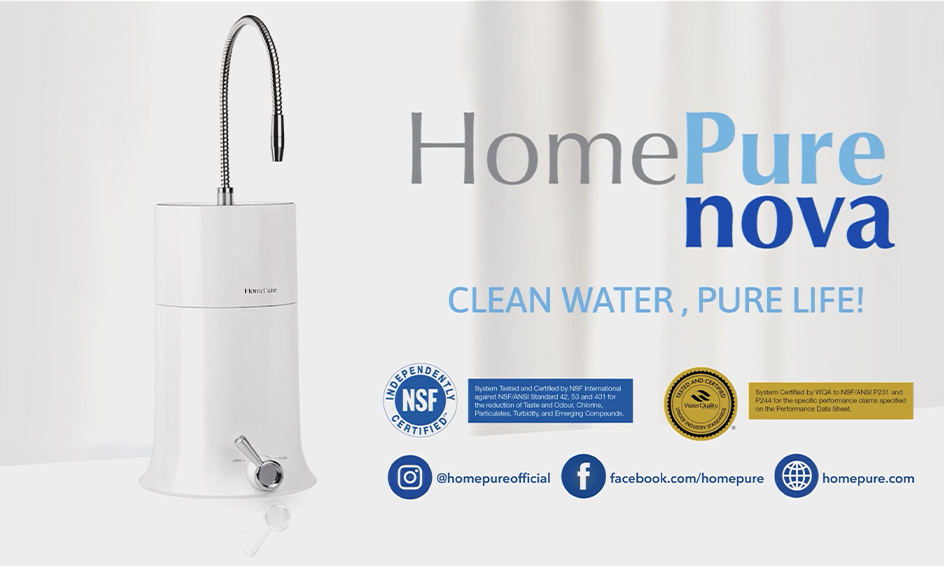 HomePure Nova Water Filter — Protect Your Family and Save Our Planet